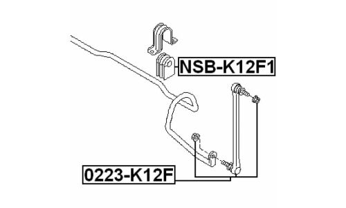 Втулка стабилизатора Febest, арт. NSB-K12F1