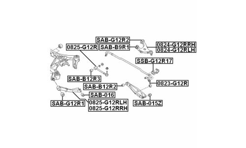 Втулка стабилизатора Febest, арт. SSB-G12R17