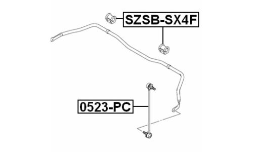 Втулка стабилизатора Febest, арт. SZSB-SX4F