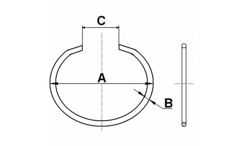 Кольцо стопорное 30.3x2.2 | прав/лев Febest, арт. CC-5-30X2