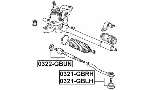 Наконечник рулевой тяги Febest, арт. 0321-GBLH