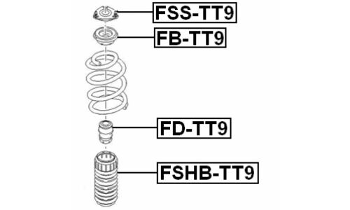 Опора амортизатора Febest, передняя, правая/левая, арт. FSS-TT9