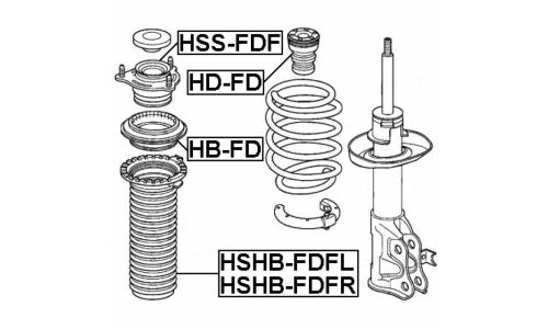 Опора амортизатора Febest, передняя, правая/левая, арт. HSS-FDF