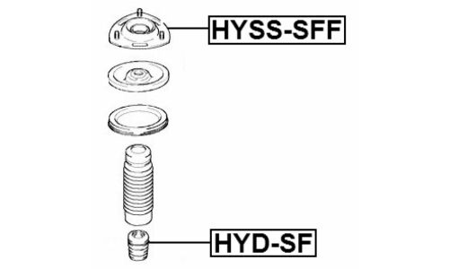 Опора амортизатора Febest, передняя, правая/левая, арт. HYSS-SFF