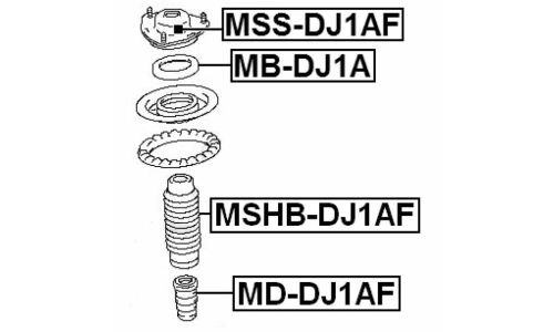 Опора амортизатора Febest, передняя, правая/левая, арт. MSS-DJ1AF