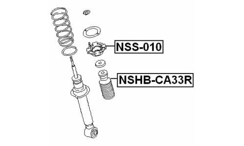 Опора амортизатора Febest, задняя, правая/левая, арт. NSS-010