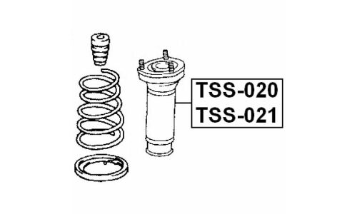 Опора амортизатора Febest, задняя, правая, арт. TSS-020