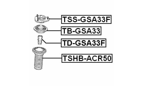 Опора амортизатора Febest, передняя, правая/левая, арт. TSS-GSA33F