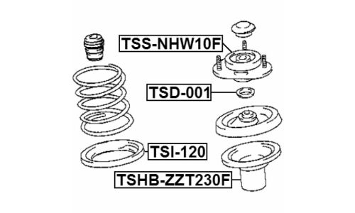 Опора амортизатора Febest передняя, правая/левая, арт. TSS-NHW10F
