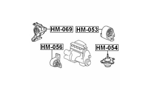 Опора (подушка) двигателя Febest, арт. HM-069