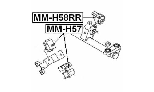 Опора (подушка) двигателя Febest, арт. MM-H57