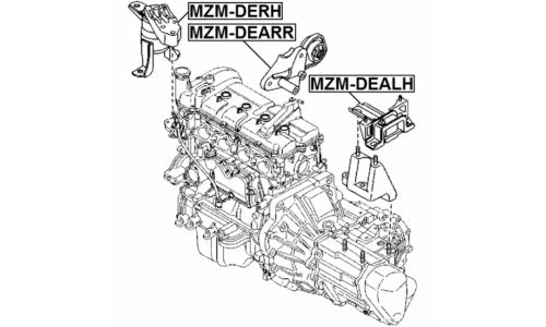 Опора (подушка) двигателя Febest, арт. MZM-DEALH