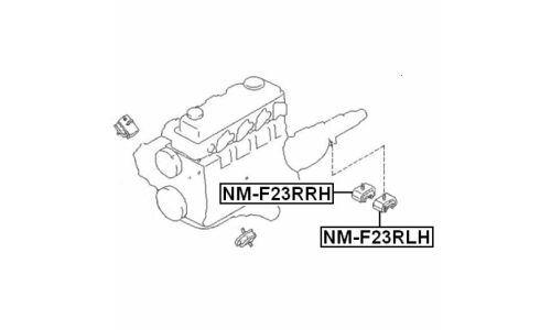 Опора (подушка) двигателя Febest, арт. NM-F23RRH