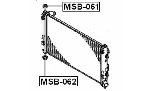 Втулка крепления радиатора | прав/лев Febest, арт. MSB-061
