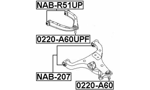Опора шаровая Febest, арт. 0220-A60UPF