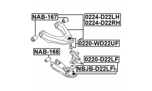 Опора шаровая Febest, арт. 0220-D22LF