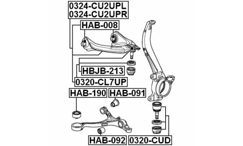 Опора шаровая Febest, передняя, нижняя, арт. 0320-CUD