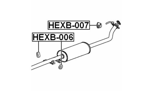 Крепление выхлопной трубы Febest, арт. HEXB-007