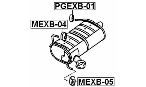 Крепление выхлопной трубы Febest, арт. MEXB-05