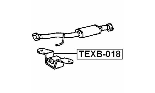 Крепление выхлопной трубы Febest, арт. TEXB-018