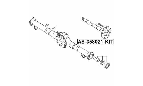 Подшипник полуоси Febest, арт. AS-358021-KIT