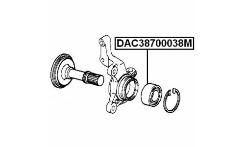 Подшипник ступицы колеса Febest, арт. DAC38700038M