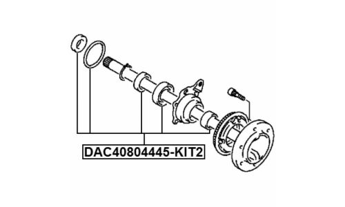 Подшипник ступицы колеса Febest, арт. DAC40804445-KIT2