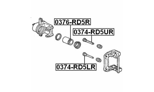 Поршень тормозного суппорта Febest, задний, арт. 0376-RD5R