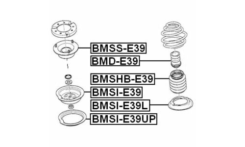 Проставка пружины верхняя | прав/лев Febest, арт. BMSI-E39
