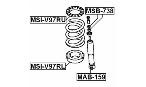 Проставка задней пружины нижняя | зад прав/лев Febest, арт. MSI-V97RL