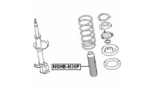 Пыльник-отбойник амортизатора Febest, арт. NSHB-N30F