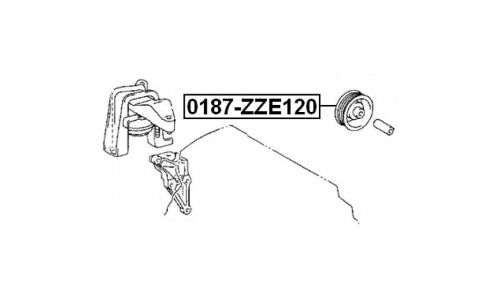 Ролик приводного ремня Febest обводной, арт. 0187-ZZE120