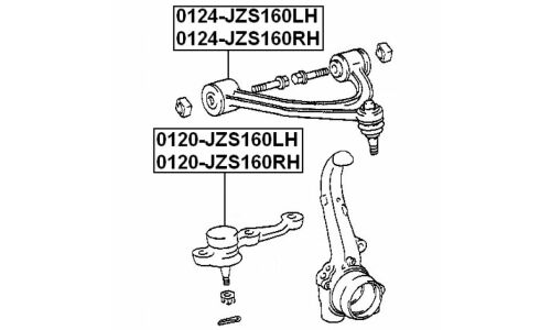 Рычаг подвески Febest, арт. 0124-JZS160LH