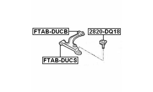 Сайлентблок Febest, арт. FTAB-DUCS