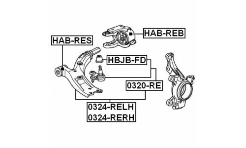 Сайлентблок Febest, арт. HAB-REB