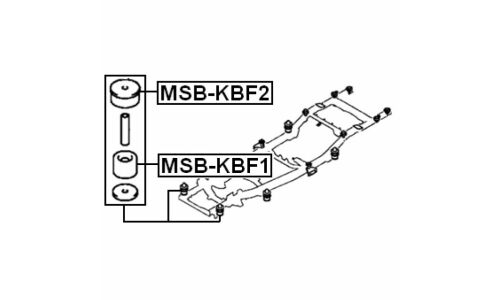 Подушка подрамника | прав/лев Febest, арт. MSB-KBF2