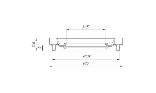 Сальник полуоси 36.95x62.25x5x12.6 | прав/лев Febest, арт. 95HDS-38620513X