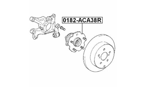 Ступица колеса Febest, задняя, арт. 0182-ACA38R