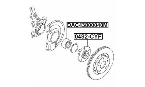 Ступица колеса Febest, передняя, арт. 0482-CYF