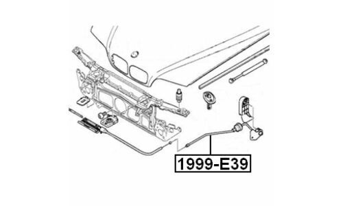 Трос привода открывания замка капота | прав/лев Febest, арт. 1999-E39