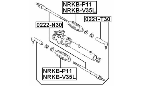 Тяга рулевая Febest, арт. 0222-N30