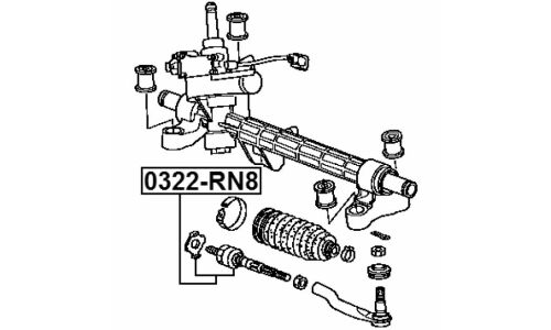 Тяга рулевая Febest, арт. 0322-RN8