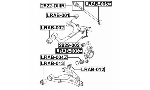 Тяга поперечная с шаровой | зад прав/лев Febest, арт. 2922-DIIIR