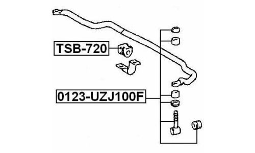 Стойка стабилизатора (линк) Febest, арт. 0123-UZJ100F