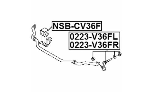 Стойка стабилизатора (линк) Febest, правая, арт. 0223-V36FR