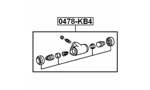 Рабочий тормозной цилиндр Febest, задний, арт. 0478-KB4