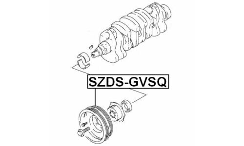 Шкив коленвала Febest, арт. SZDS-GVSQ