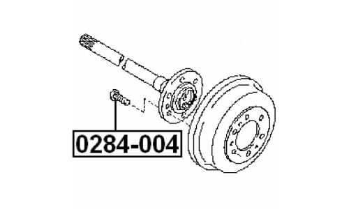 Шпилька колесная Febest 0284-004, для Nissan / Subaru, M12x1.5(R), длина 47мм, 1 шт