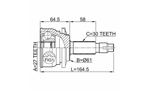 ШРУС Febest, передний, внешний, арт. 0110-083