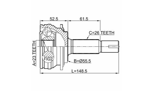 ШРУС Febest, передний, внешний, арт. 0110-1NZFE